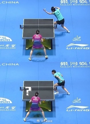 王曼昱vs桥本帆乃香这也算藏球？？左手都抬起来了我觉得对方该去验一下视力 广州