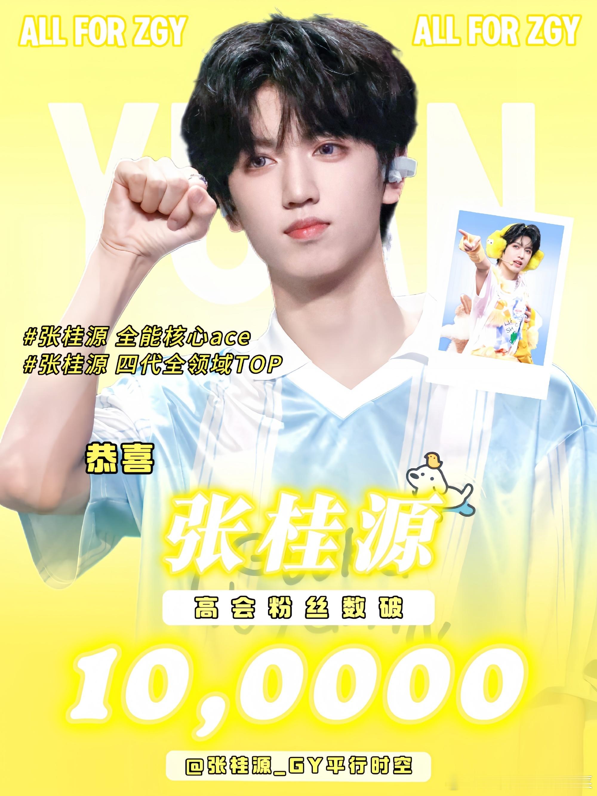 tg 张桂源高会破10w了 ​​​
