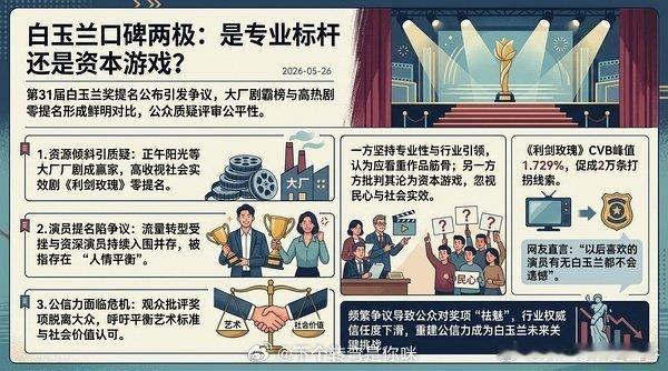 白玉兰热度海报，看到好多利剑玫瑰