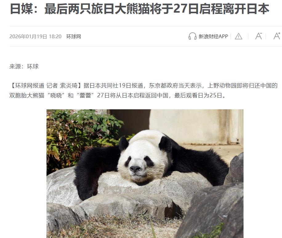 竟成绝唱！日本东京，上野动物园宣布中国大熊猫双胞胎月底归还，告别日定在25日。动