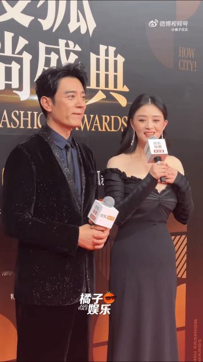 蒋欣李光洁又没有带林栋哲  蒋欣李光洁后台热聊 搜狐时尚盛典蒋欣李光洁合体走红毯