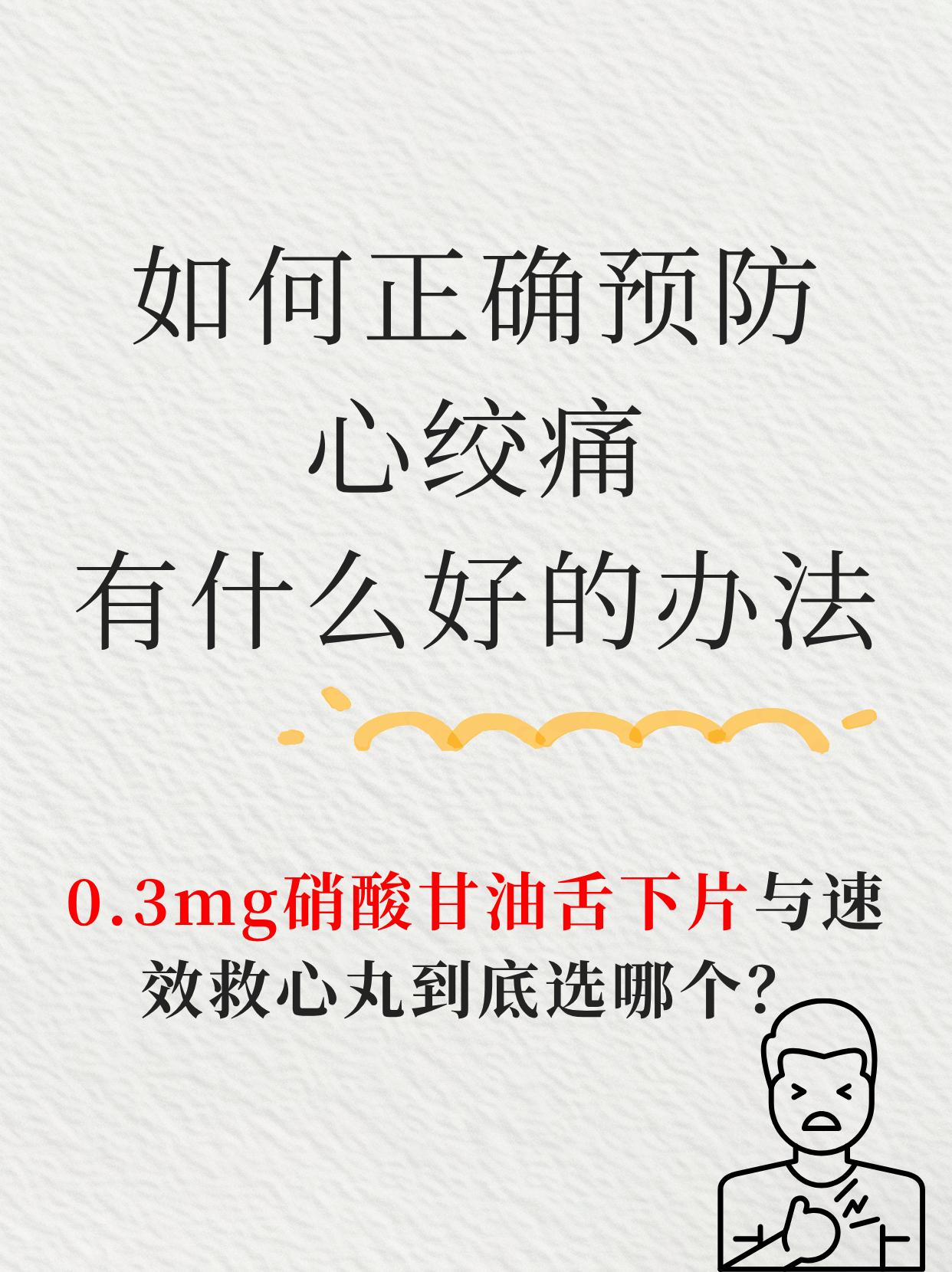 如何正确预防心绞痛，有什么好的办法？0.3mg硝酸甘油舌下片与速效救心...