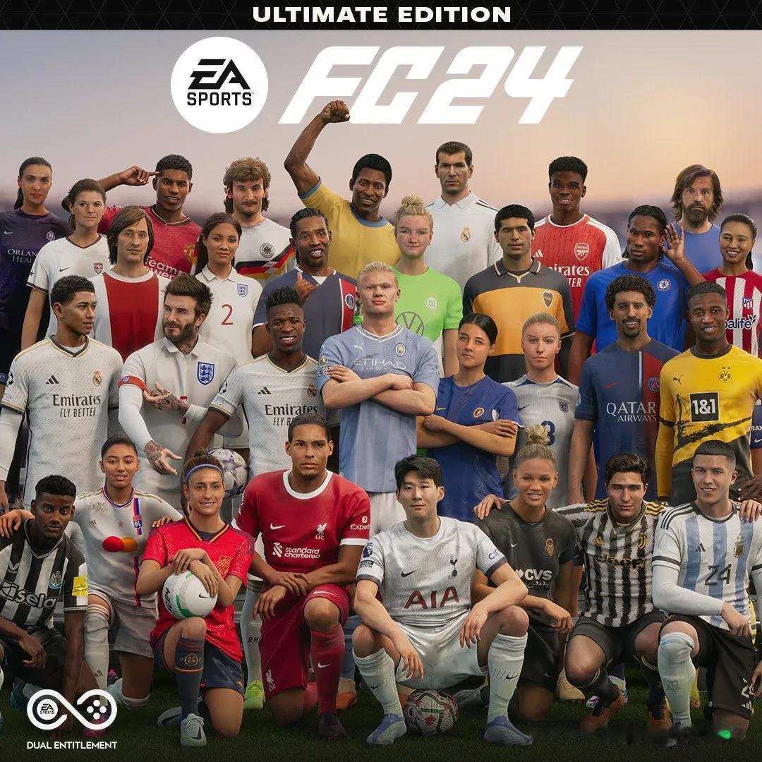 图评丨阿森纳球星萨卡登上EA Sports FC24终极版封面。（快来看看都有谁