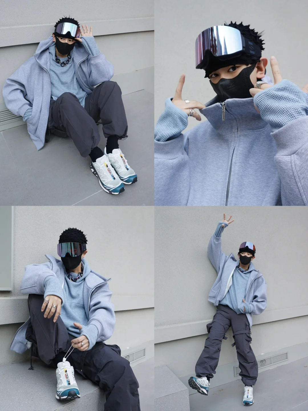 OOTD｜格雷系雪镜穿搭一整个帅麻了🌪️❕