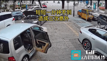 不到50秒，出现了三次险情，还是个男司机。
有这样的修车工，老板不知道咋想的！