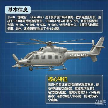 军事ai新视野 俄罗斯卡-60“逆戟鲸”直升机卡-60“逆戟鲸”（Kasatka