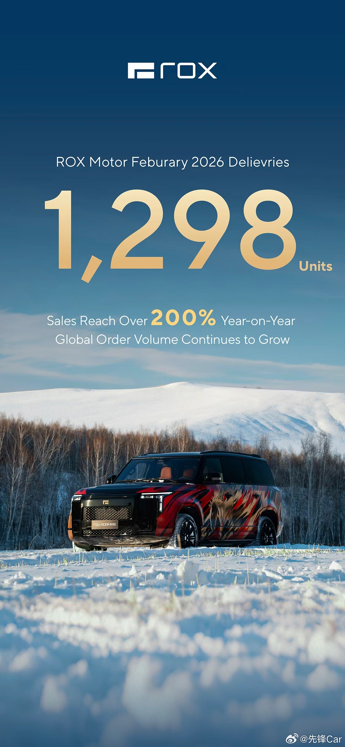 极石汽车2月交付1298台，销量同比翻番；新年新气象，全球渠道拓新，订单增长，极