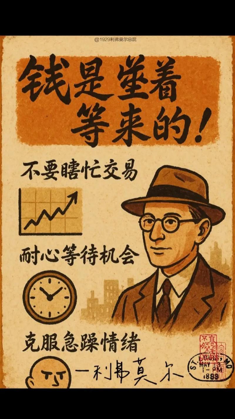 坐着等钱找上门来
       利弗莫尔说“炒股的钱是坐着等来的”，这话十分在理