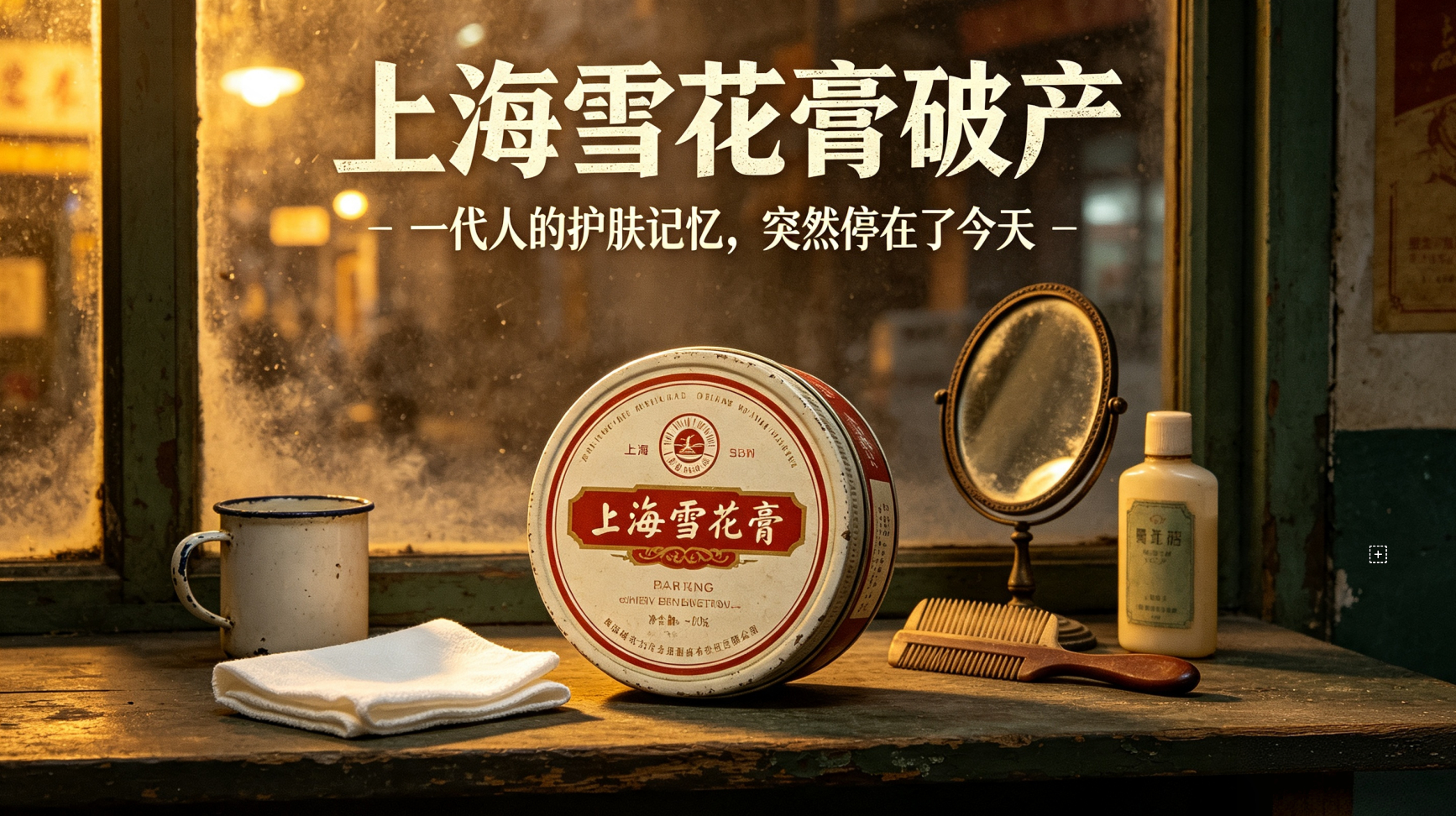 上海雪花膏破产 看到这热搜我愣了一下——小时候家家户户梳妆台上那个红白铁盒，居然