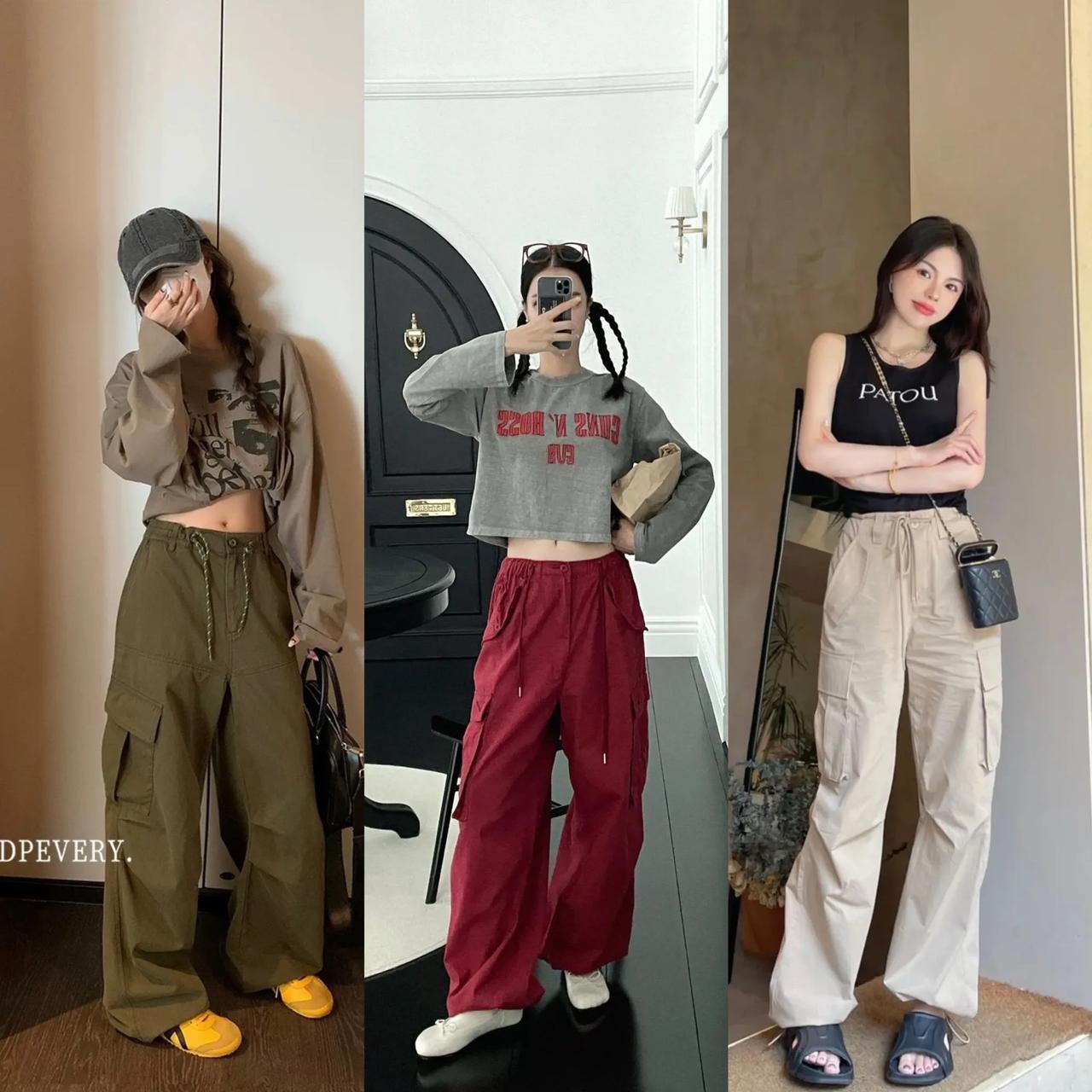 工装裤的搭配很具多样性。
它可以与简约的 T 恤搭配，展现出休闲随性的街头风格；