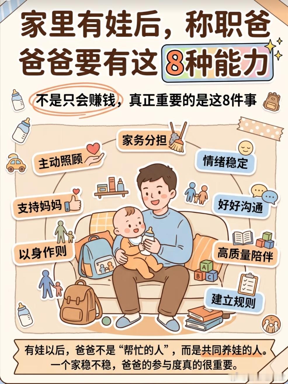 爸爸的行动力确定了家庭的未来和幸福！老公这周放假四天下周跟放假六天…每次听到这样
