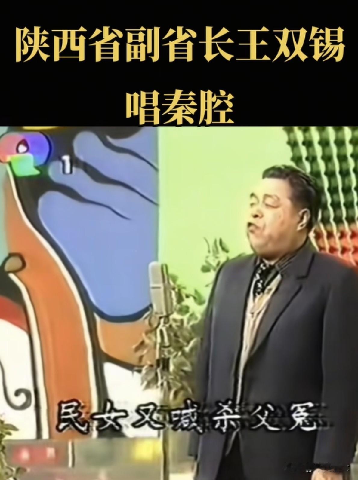 偶然看到一段上世纪90年代初，时任陕西省副省长的王双锡走上省电视台“秦之声”舞台