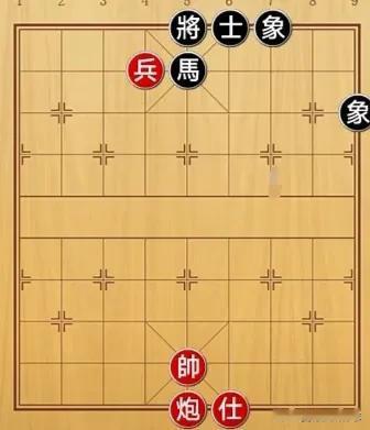 大爷走出第一步棋，摆棋人就有点慌：碰到老江湖了！
如图所示，红先行。
有兴趣不妨