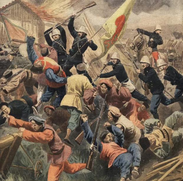 1900年6月10日，英国中将西摩尔带着2000名联军，耀武扬威地杀向北京。
