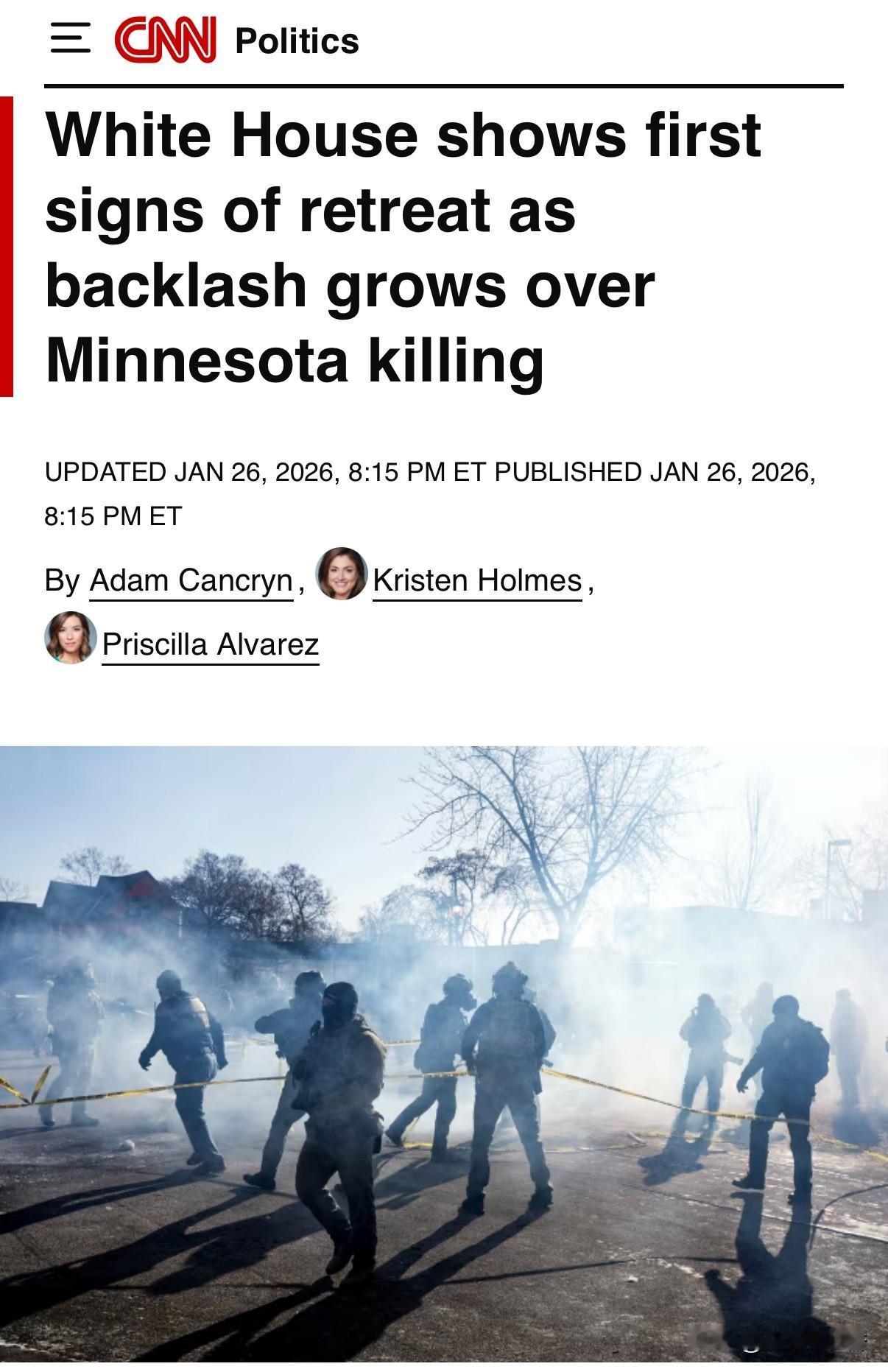 美国民众的抗争精神与行动，是真的很强。
   周一，川普显示出自去年年底明尼苏达