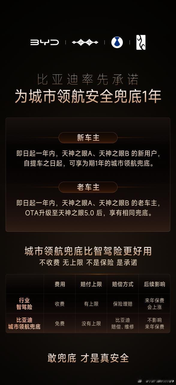 比亚迪智能化战略发布会，就一个字：“燃”。1、敢兜底，才是真安全。2、看了下，对