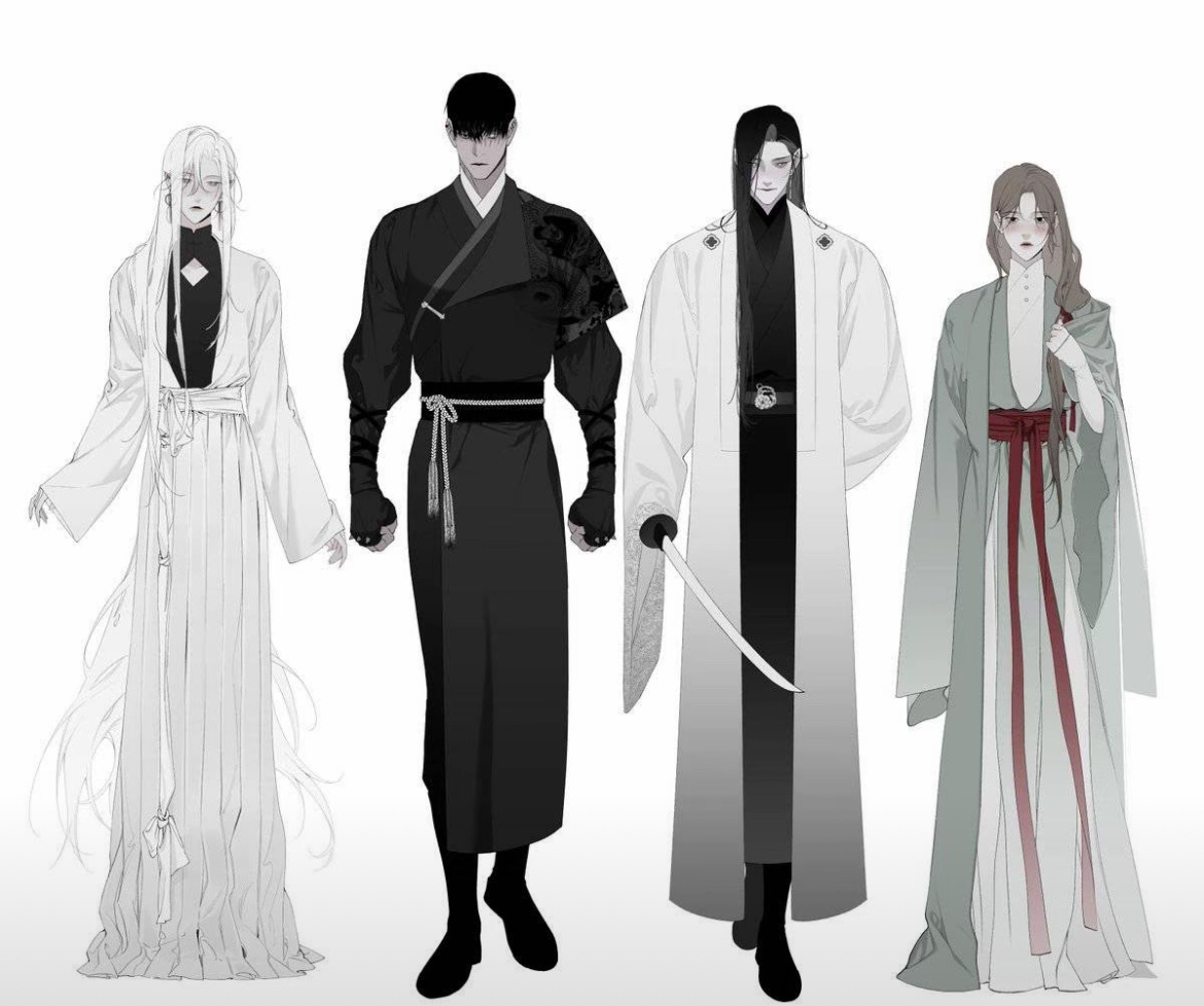 外网也意识到韩国偷文化了这那看得出来是🇰🇷啊，中式立领，魏晋风！除了画风，其