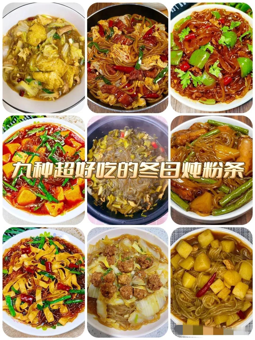 九种超好吃的冬日炖粉条
天冷了吃点热乎的，到了吃粉条的季节啦！我可太爱吃了，给肉