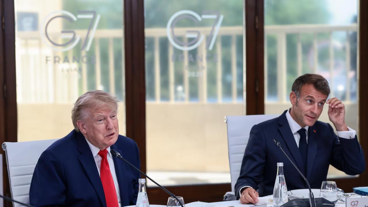 在为期三天的G7峰会闭幕新闻发布会上，东道主法国总统马克龙表示，与会领导人展现了