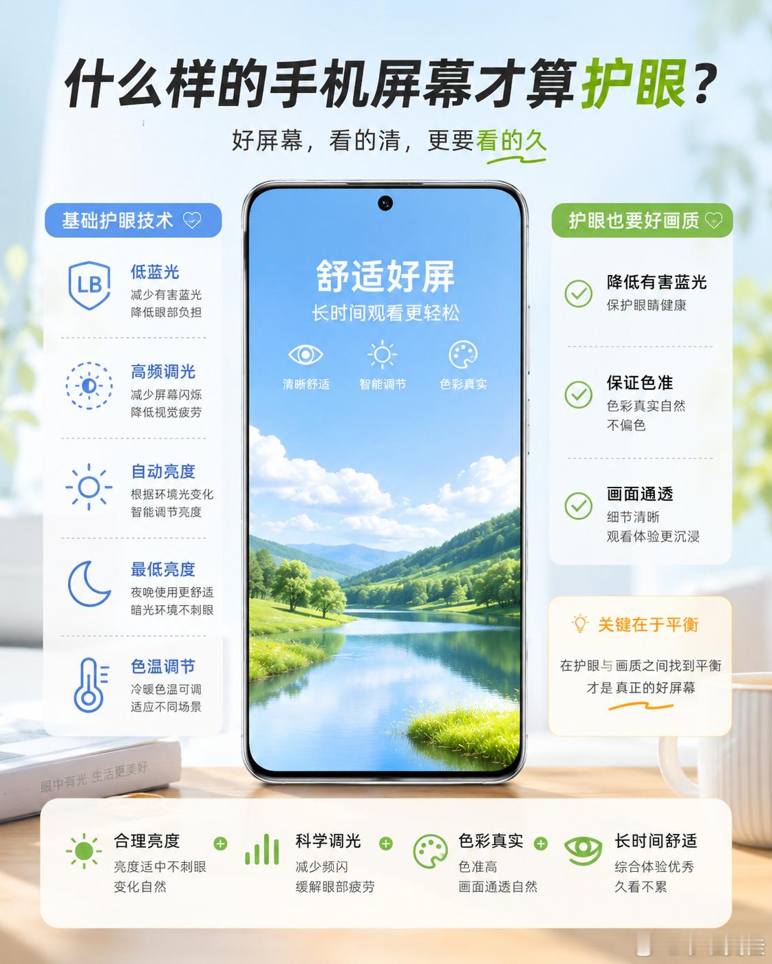 什么样的手机屏幕才算护眼 现在手机屏幕的护眼技术越来越多，毕竟现在人们看手机的时