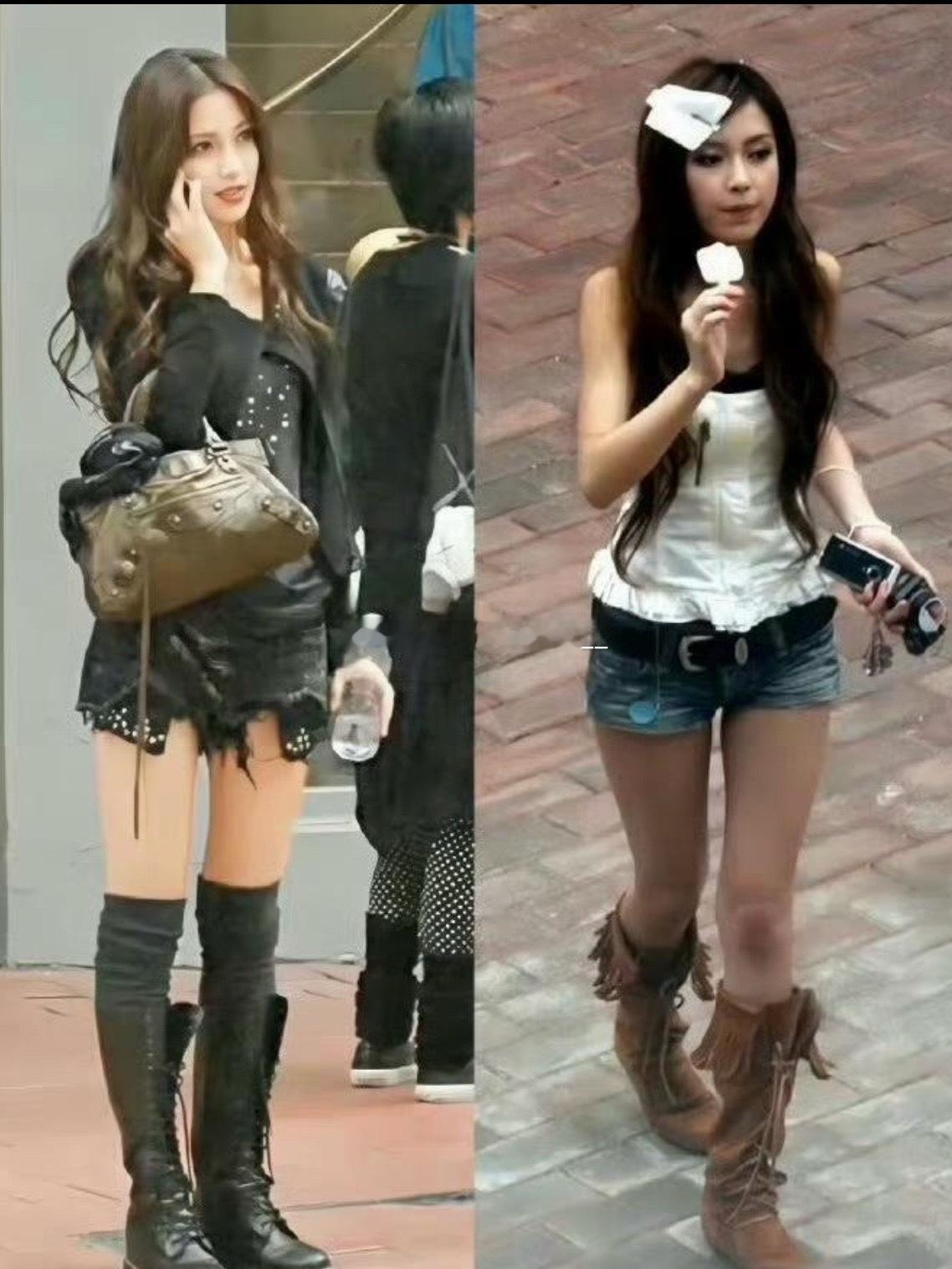 原来很久以前就流行腿套了，果然时尚是一种轮回 