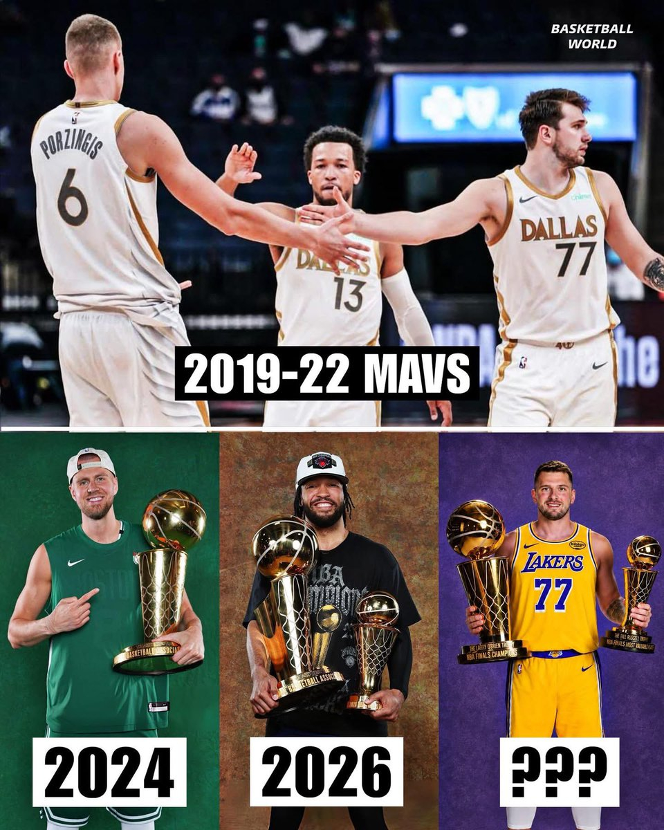 尼克斯NBA总冠军布伦森fmvp 这就有点扎心东契奇了，昔日独行侠三位核心波神、