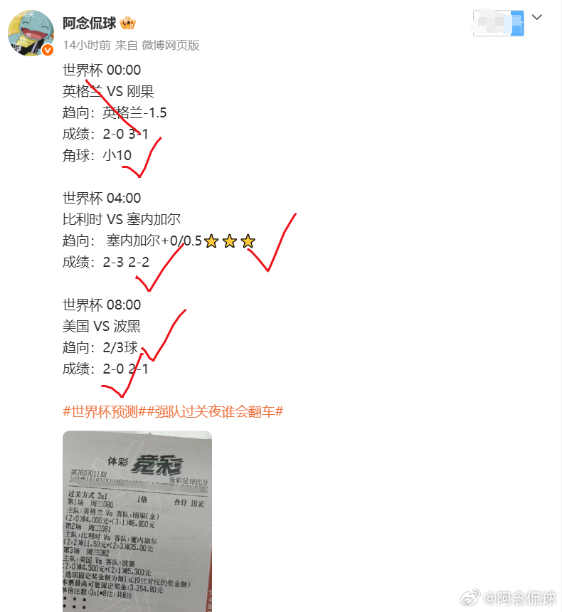 昨日总结英格兰 VS 刚果方向 ❌️ 笔粉❌️ 角球√比利时 VS 塞内加尔方向
