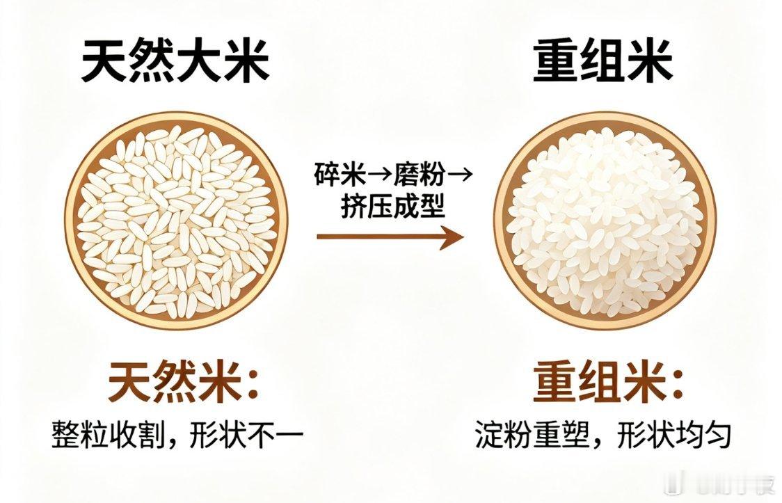 女子AI制作人造大米生产线被处罚热搜里的这个视频是假的，但“人造米”本身是真的。