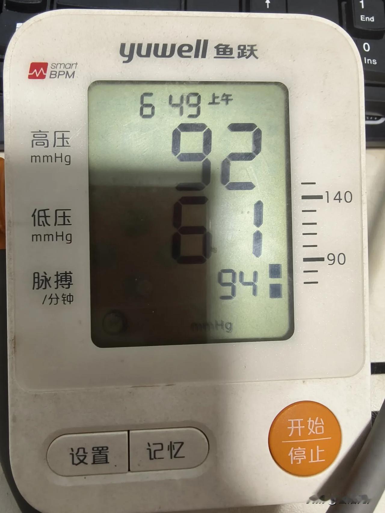 今早量的血压，是不是非常正常？[呲牙]