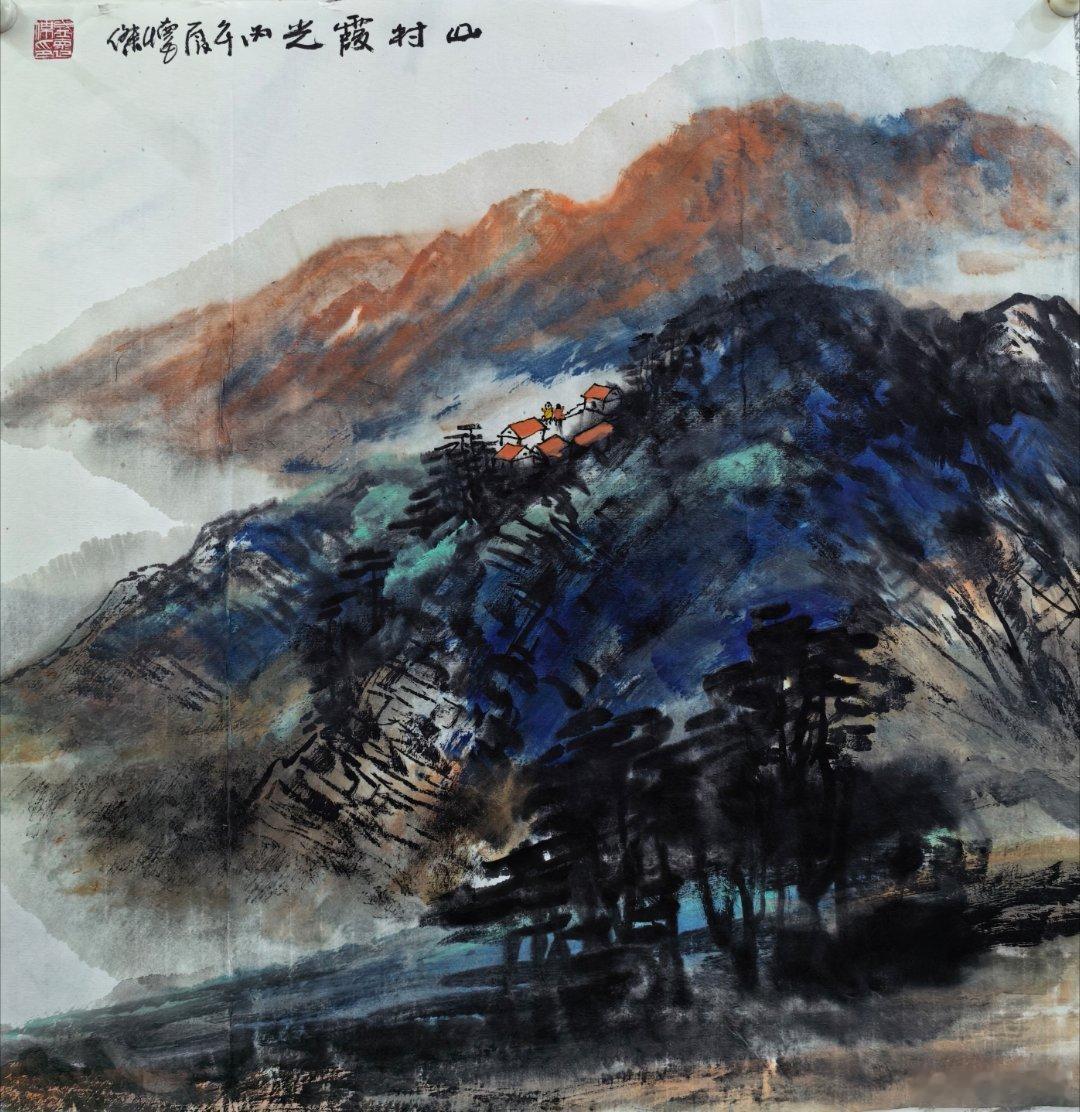 书画家盛怀杰绘画 中国画很神奇，特别是写意画笔墨变化灵动非常。盛怀杰先生新创作一