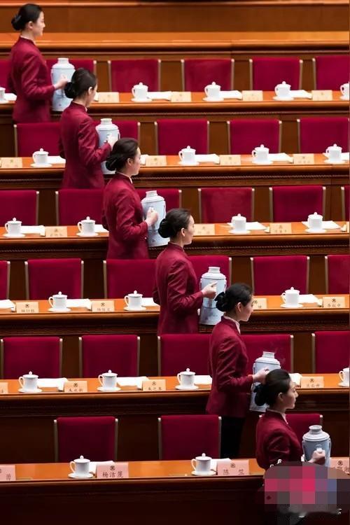 网上流传着人民大会堂倒水礼仪整齐划一的画面，不少人由此对这些礼仪人员的身份心生疑