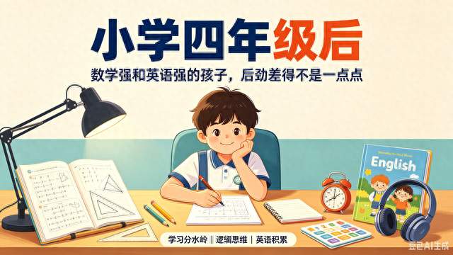 小学四年级后，数学强和英语强的孩子，后劲差得不是一点点