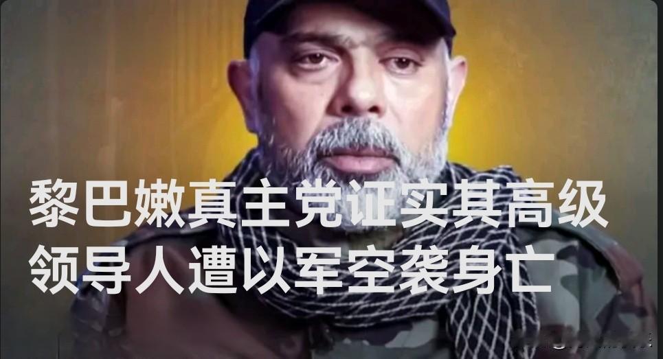 黎巴嫩真主党证实其高级领导人遭以军空袭身亡

   据外媒报道当地时间23日，黎