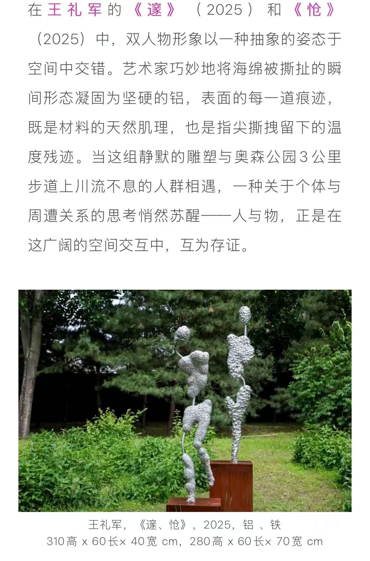 朱珠一直在创造美传播美！朱珠半夜把雕塑搬进公园