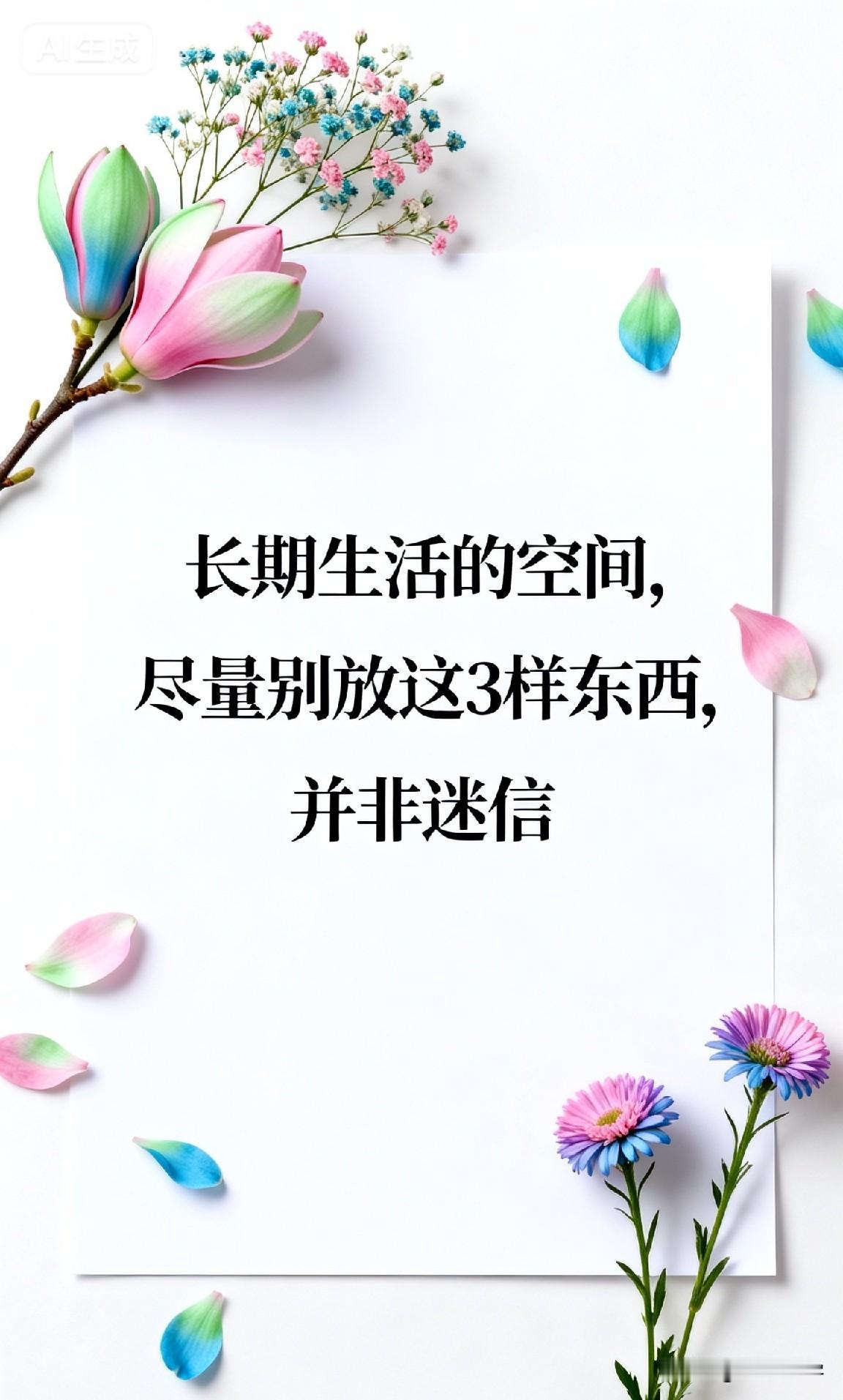长期生活的空间，尽量别放这3样东西，并非迷信。

网上有个很有意思的问题：“为什