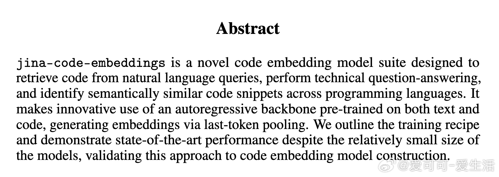 [CL]《Efficient Code Embeddings from Code