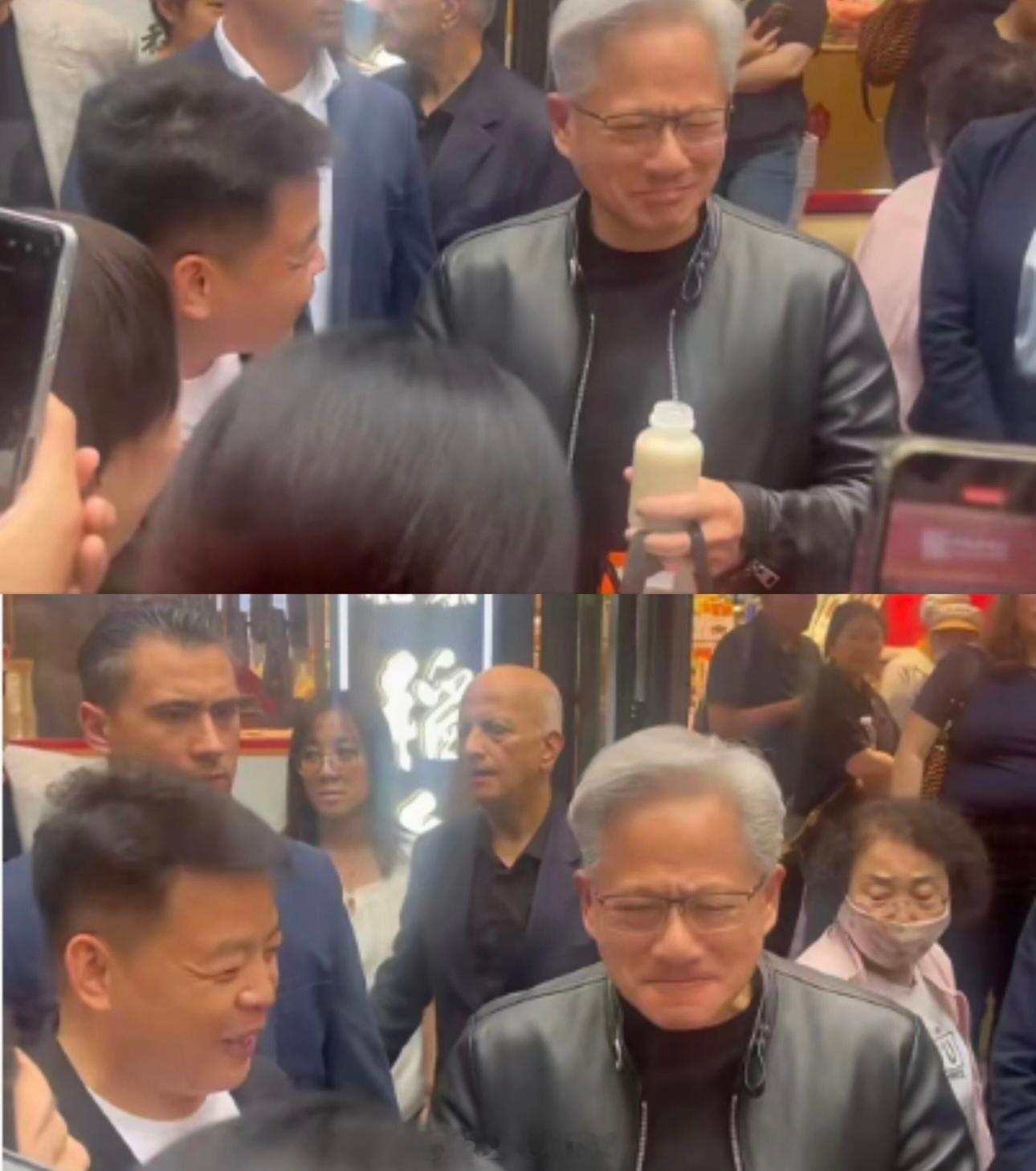 黄仁勋喝豆汁儿⬇️ 