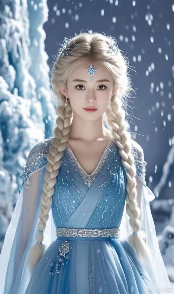 赵丽颖简直就是冰雪奇缘里面女王的本人，感觉比动漫版的都好看 