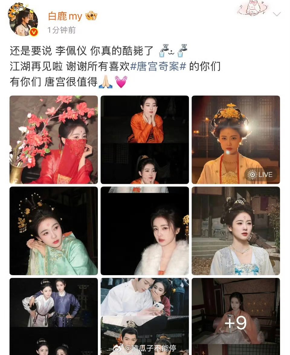 白鹿唐宫奇案收官发文，下个角色见 