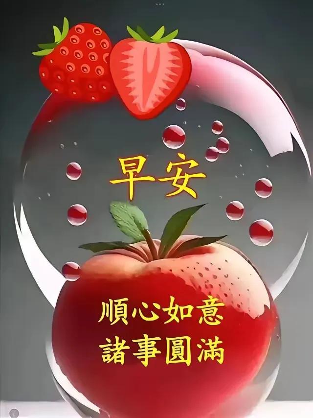 早安，顺心如意，诸事圆满！🍓🍎