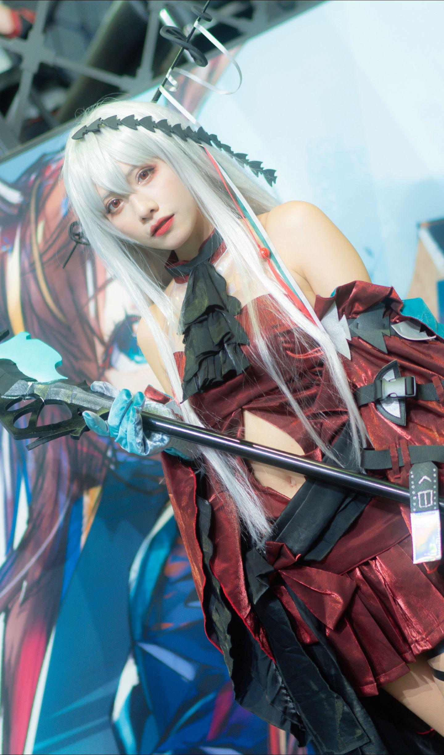 漫展养眼造型大赏 明日方舟cos 斯卡蒂cos cosplay 漫展现场