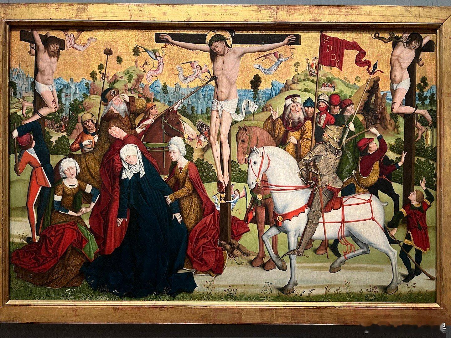 圣坛画《耶稣受难》（Calvary）。德国15世纪中后期作品，美国国家美术馆藏。