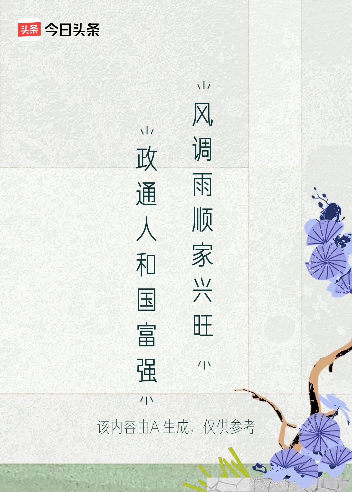 文学创作大会上联：政通人和国富强，下联：风调雨顺家兴旺。戳这里👉和我一起作诗词