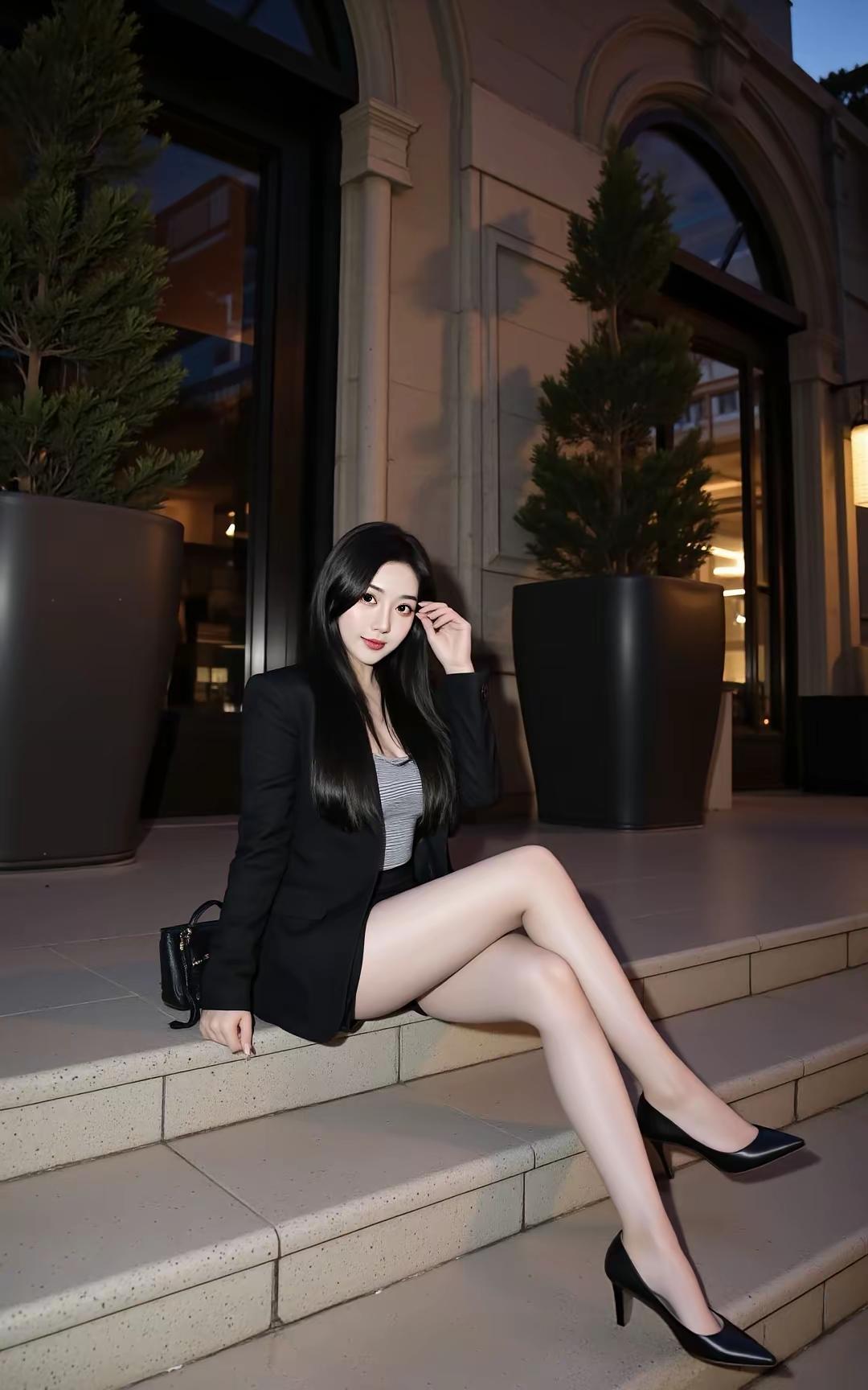 都市女郎的优雅姿态，黑白配色的时尚穿搭，尽显都市女性的魅力。什么样的穿搭可以成为
