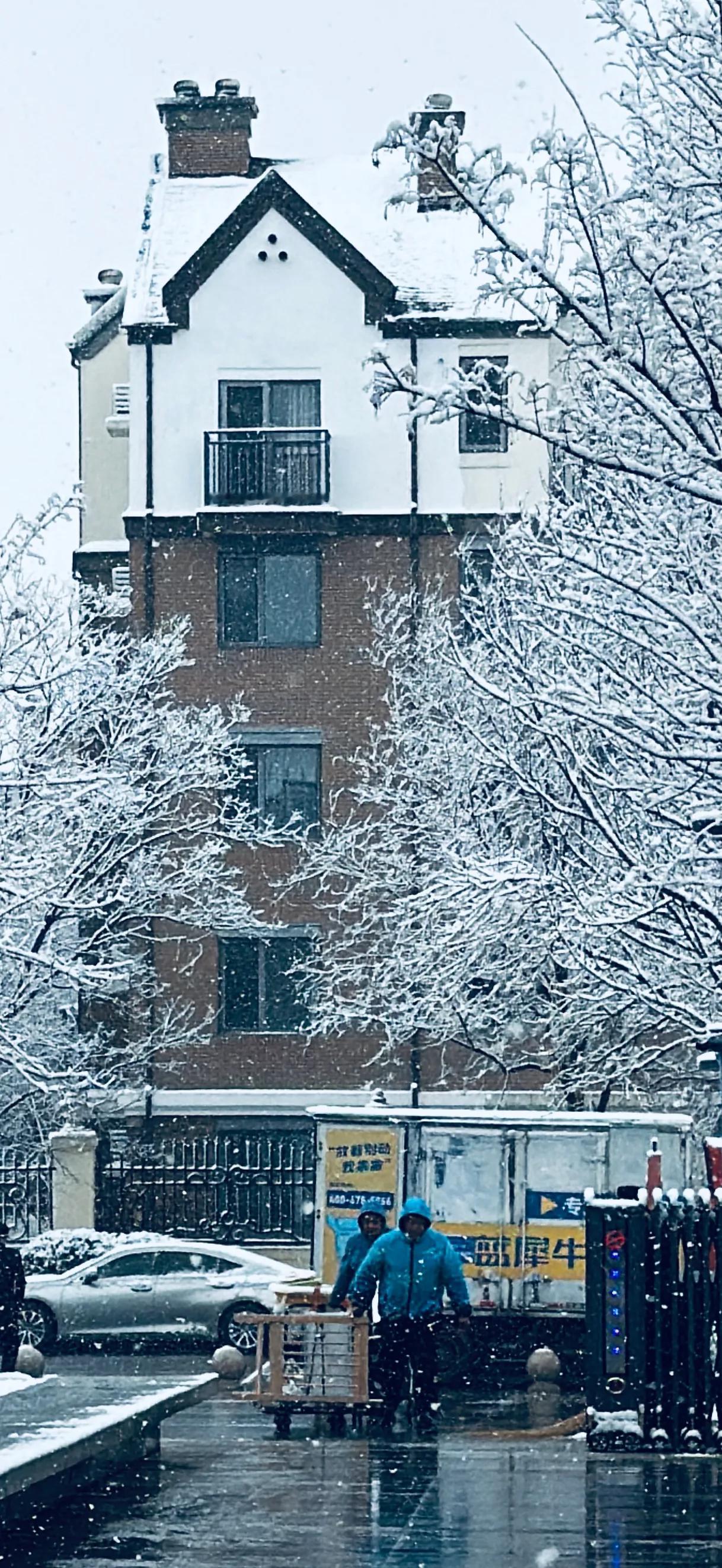 雪映红裳
文/图 青寒

红与白
冰与火
仿佛穿越般，思念
旖旎于白色世界，瞬间