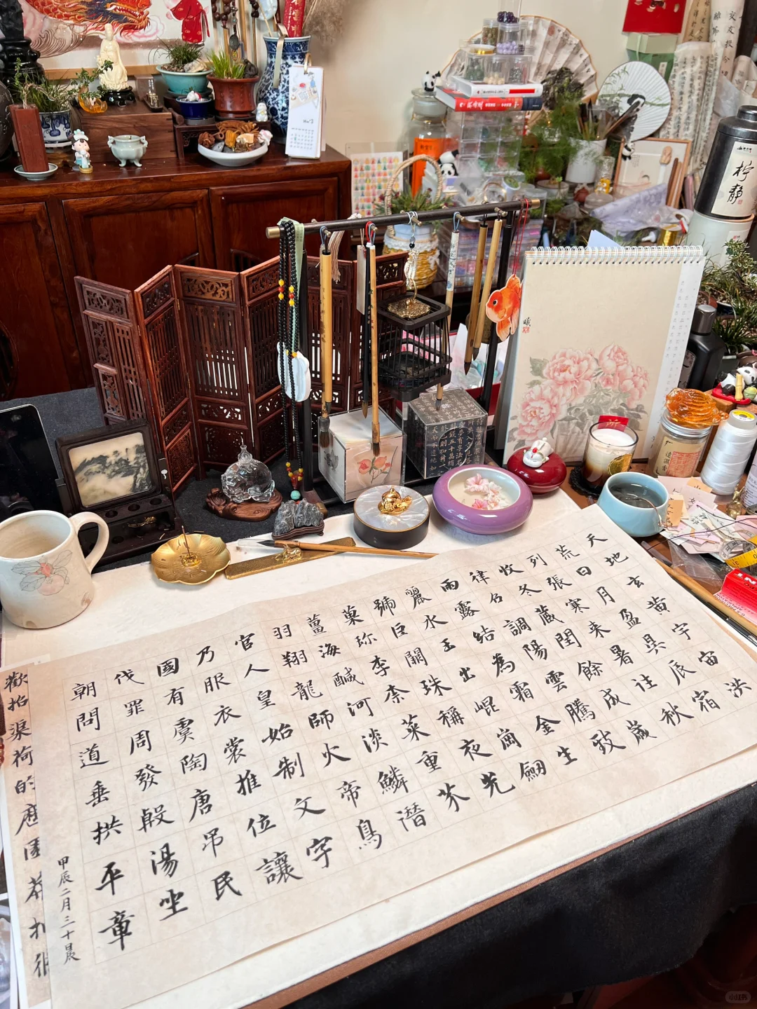 ☆分享我的日常☆国风书桌上写字做手工