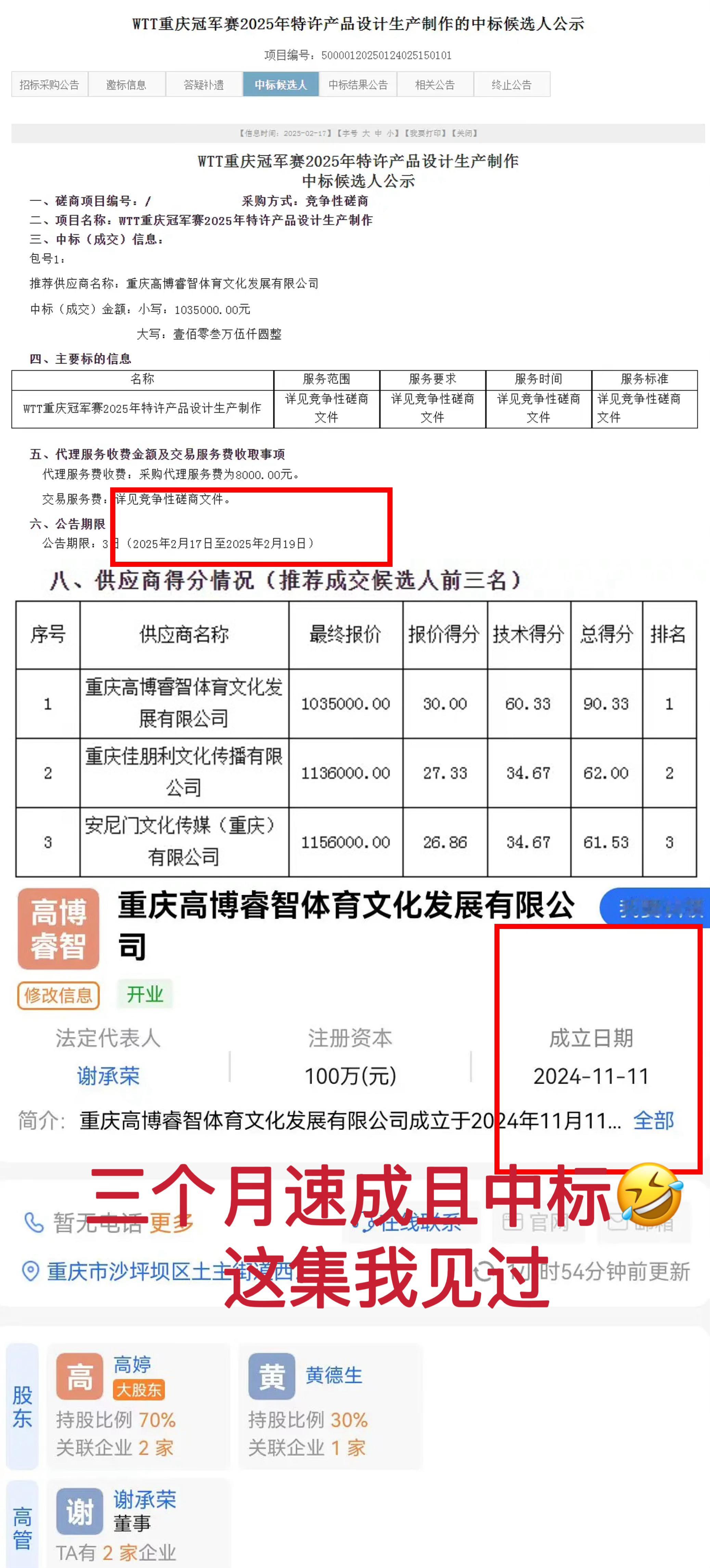 WTT重庆冠军赛2025 举个栗子🌰本次重庆冠军赛特许商品制作中标，这集在这几