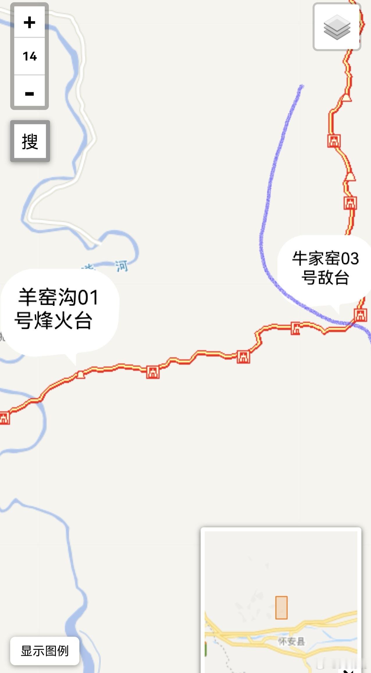 终于整理出来了！洗马林长城段走得太糙，看似走了，又好像没走，南、中、北各有遗漏。