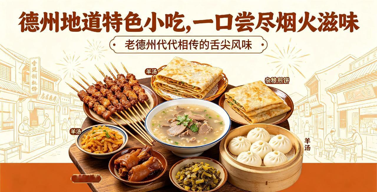  德州地道特色小吃，一口尝尽烟火滋味
 
老德州代代相传的舌尖风味