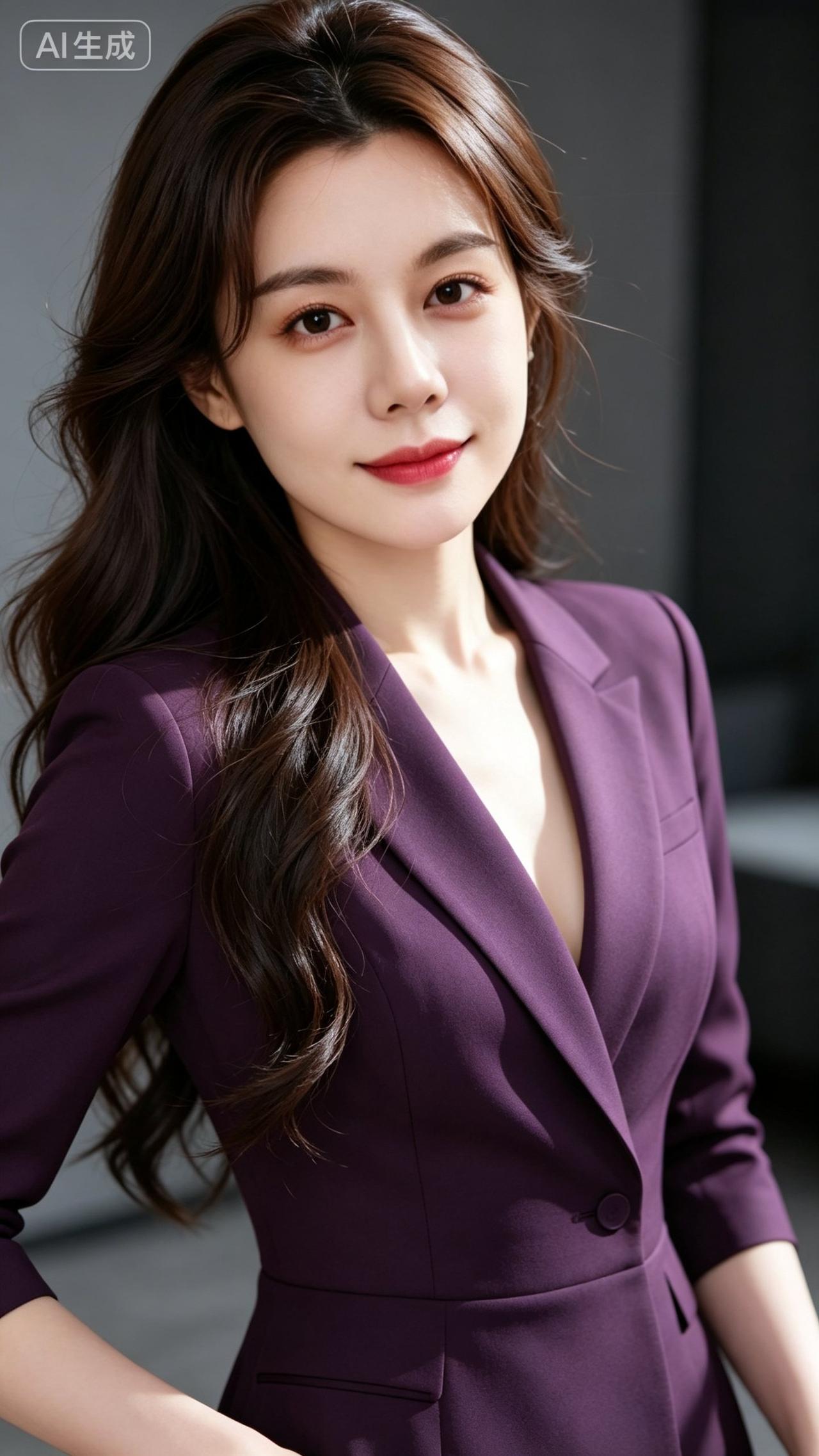 紫衣气质美女